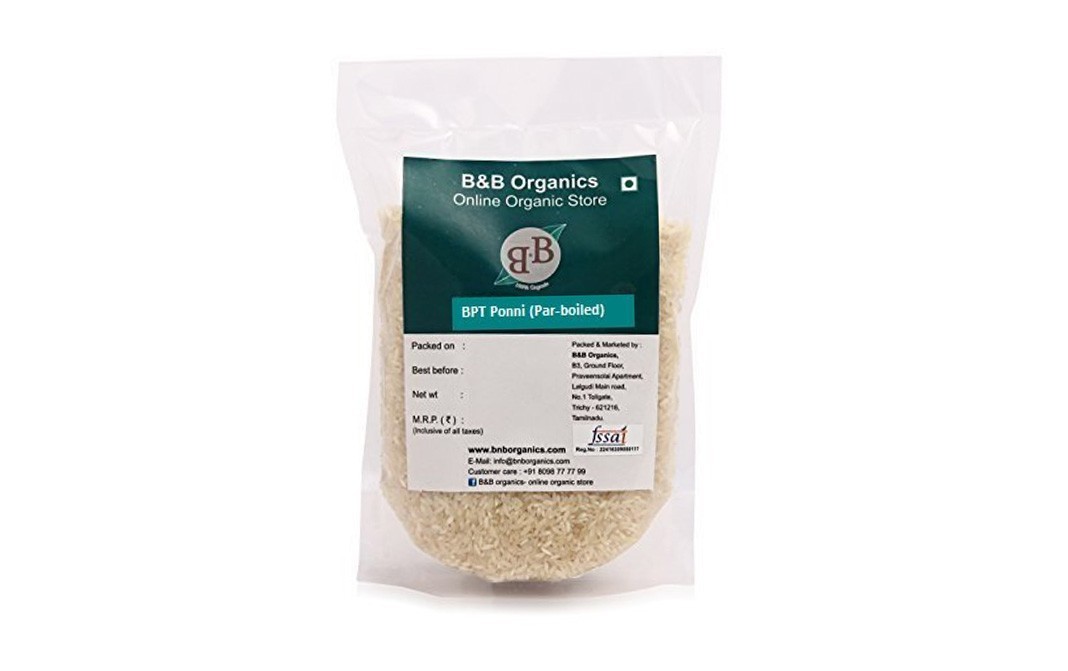 B&B Organics BPT Ponni (Par-boiled)    Pack  5 kilogram